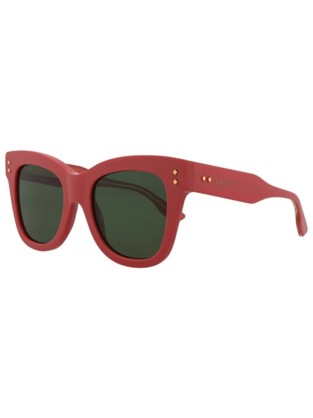 New Gucci Women's Sunglasses Cat Eye Acetate Frame Pink Pink Green